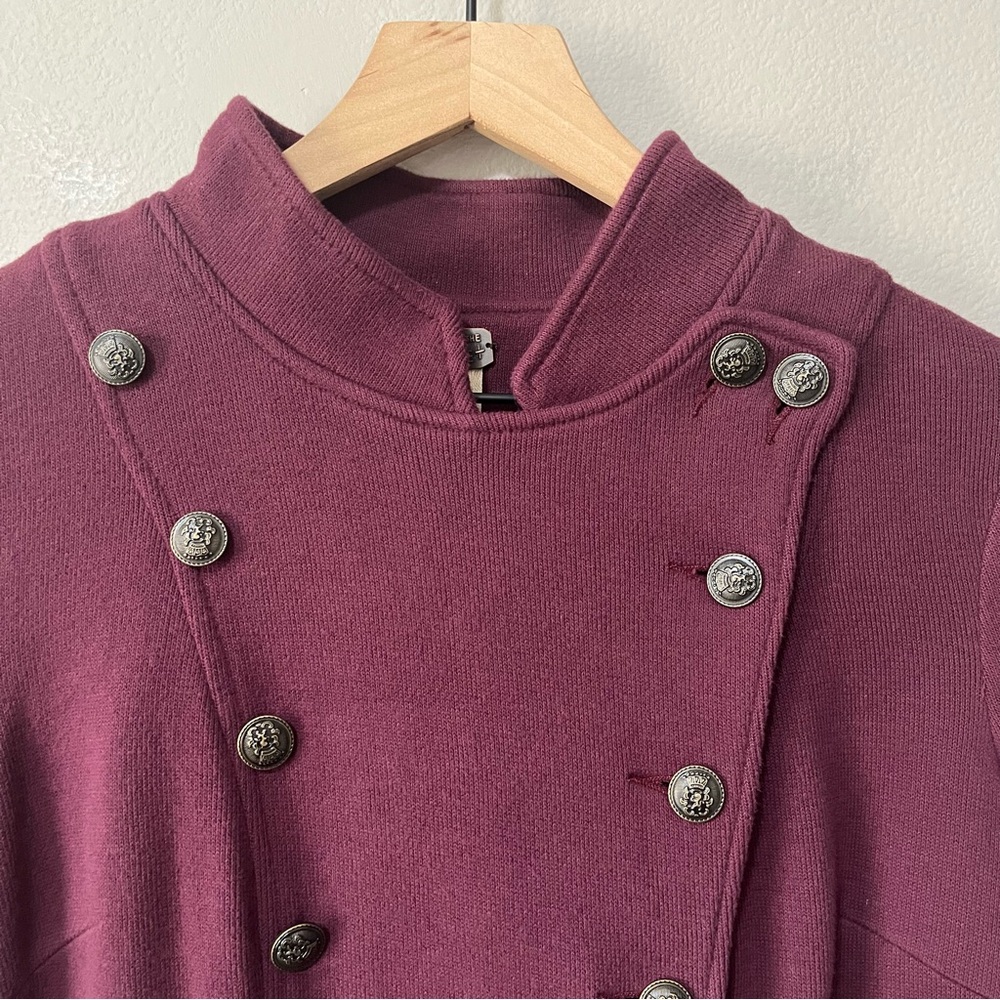 Free People NWT We the Free Majorette Jacket Chestnut Burgundy Size 12 Academia - Picture 6 of 14